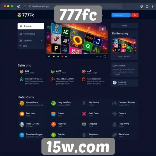 Análise da interface do usuário do site 777fc